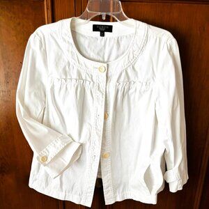 Talbot petite White cotton jacket size P16